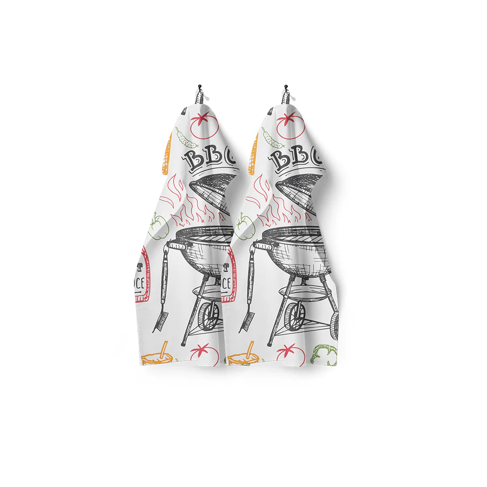 BBQ Printed Kitchen Towel S/2 - Image 3