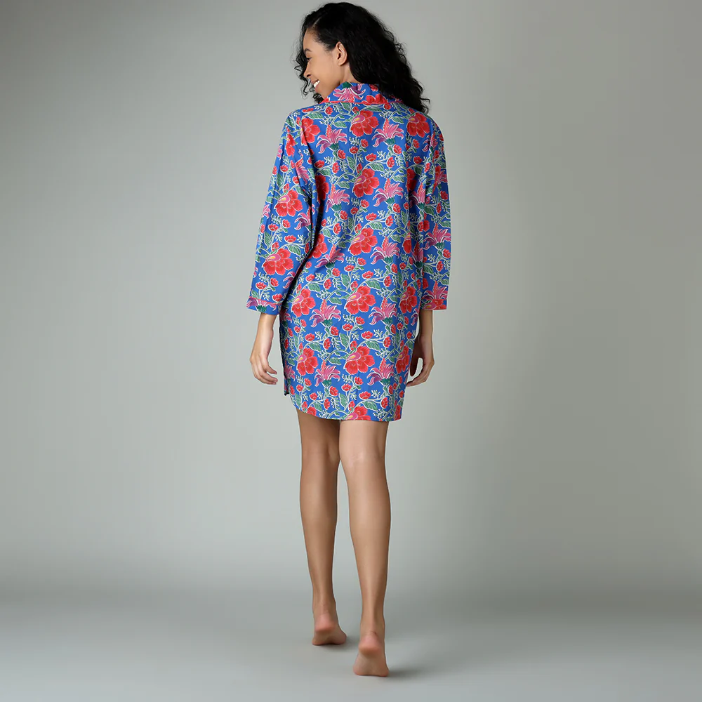 Clarence Indigo Nightshirt - Image 4