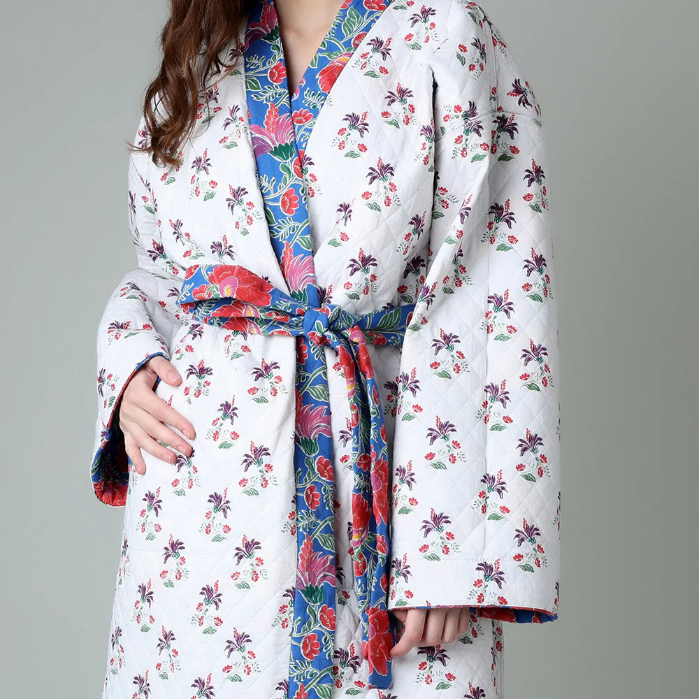 Clarence Indigo Quilted Robe - Image 4