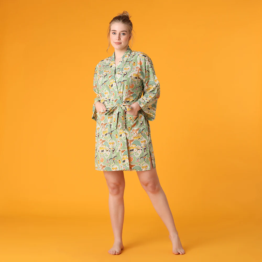 Tropical Jungle Short Robe - Image 3